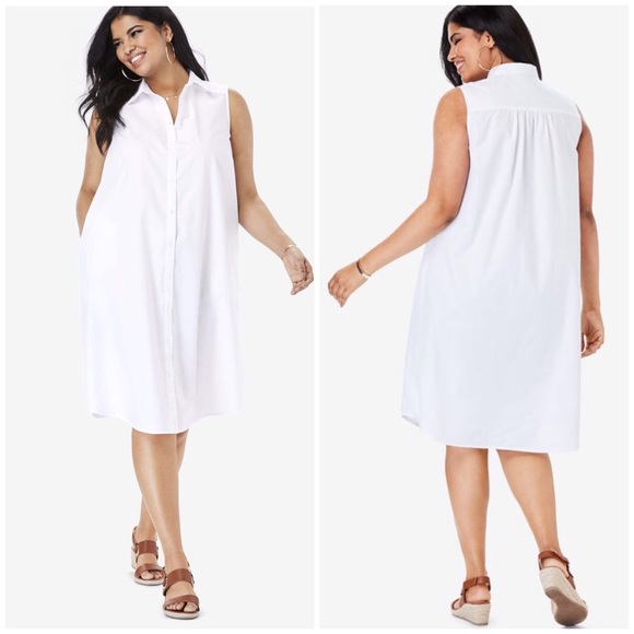 Dresses & Skirts - ❗️Firm Price❗️🌷Sleeveless Shirt Dress (Sz 12W)🌷